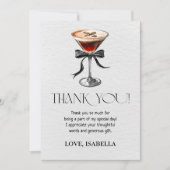Espresso Martini Tini ein bisschen älter Geburtsta Dankeskarte (Vorderseite)
