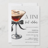 Espresso Martini Tini ein bisschen älter Geburtsta Einladung (Vorderseite)