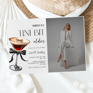 Espresso Martini Tini ein bisschen älter Geburtsta Einladung