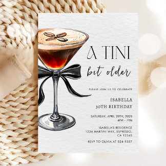 Espresso Martini Tini ein bisschen älter Geburtsta Einladung