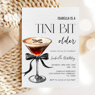 Espresso Martini Tini ein bisschen älter Geburtsta Einladung