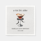 Espresso Martini Tini ein bisschen älter Geburtsta Serviette (Vorderseite)