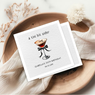 Espresso Martini Tini ein bisschen älter Geburtsta Serviette
