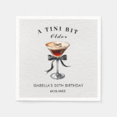 Espresso Martini Tini ein bisschen älter Geburtsta Serviette (Vorderseite)