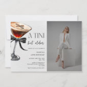 Espresso Martini Tini ein bisschen älterer Geburts Einladung (Vorderseite)
