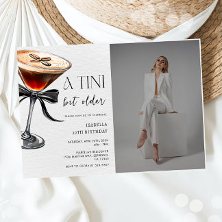 Espresso Martini Tini ein bisschen älterer Geburts Einladung