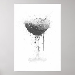 Espresso Martini Wall Art Print (Grey Edition)  Poster