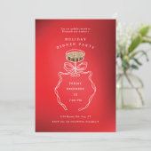 Espresso Martini Weihnachtsabend Party Einladung (Stehend Vorderseite)