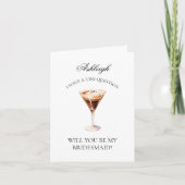 Espresso Martini wird meine Bridesmaid-Karte sein Einladung (Vorderseite)