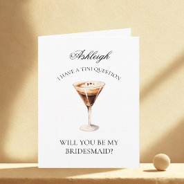 Espresso Martini wird meine Bridesmaid-Karte sein Einladung