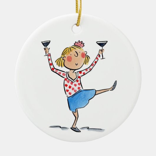 Espresso Martinis Keramik Ornament (Vorne)