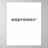Espresso - minimalistic typography poster (Vorne)