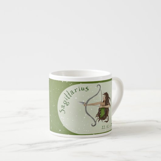 Espresso mit Sagittarius Espresso Cup Espressotasse (Vorderseite Rechts)