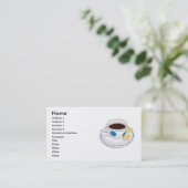 Espresso mit Zitrone Visitenkarte (Stehend Vorderseite)