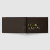 Espresso Modern Wedding Foil Gästebuch (Voll)