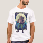 Espresso Moon Werewolf Camping Illustration T-Shirt (Vorderseite)