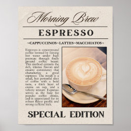 Espresso Morning Brew Wine Art Poster