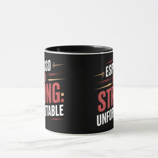 Espresso mutig Stark Unvergesslich, Kaffee Tasse (Zentrum)