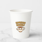 Espresso | Niedlicher und sonniger Kaffeepapier Pappbecher (Vorderseite)