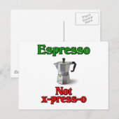 Espresso Not X-Press-O Postkarte (Vorne/Hinten)