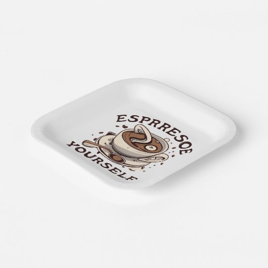 Espresso Pappteller (Gewinkelt)