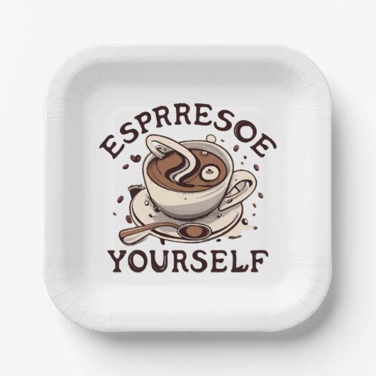 Espresso Pappteller (Vorderseite)