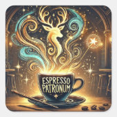 Espresso Patronum Quadratischer Aufkleber (Vorderseite)
