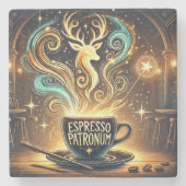 Espresso Patronum Steinuntersetzer (Vorderseite)
