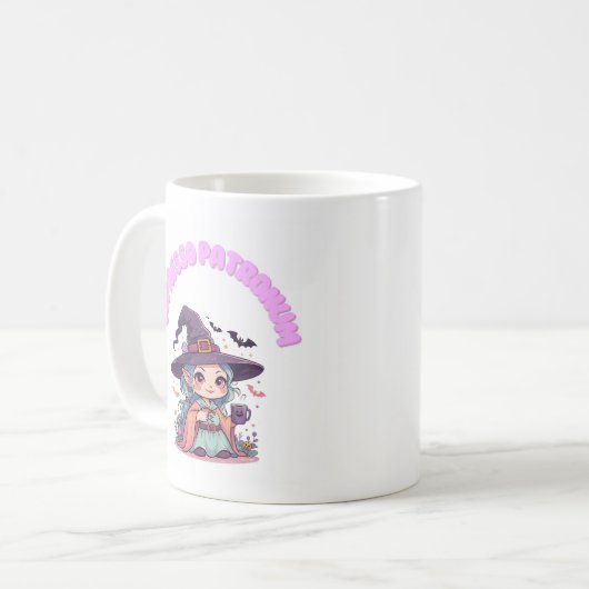 Espresso Patronum Witch Mug - Kawaii 11oz Ceramic Kaffeetasse (Vorderseite Links)