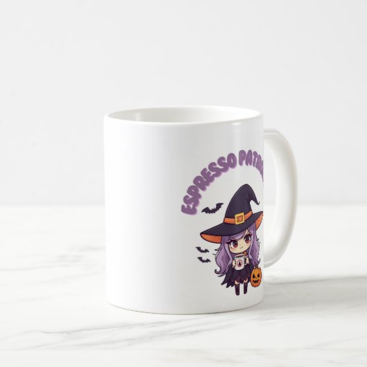 Espresso Patronum Witch Mug – Kawaii Purple 11oz  Kaffeetasse (VorderseiteRechts)