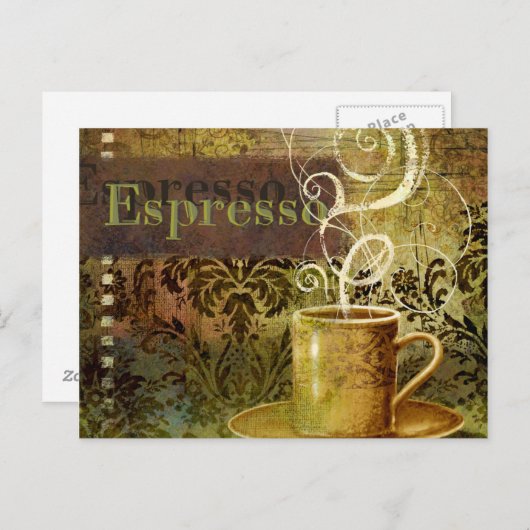 Espresso Postkarte (Vorne/Hinten)