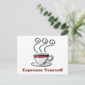 Espresso Postkarte (Stehend Vorderseite)