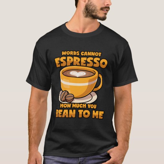 Espresso Pub Coffee Sprichwort T-Shirt (Vorderseite)