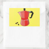 Espresso Rechteckiger Aufkleber (Tasche)
