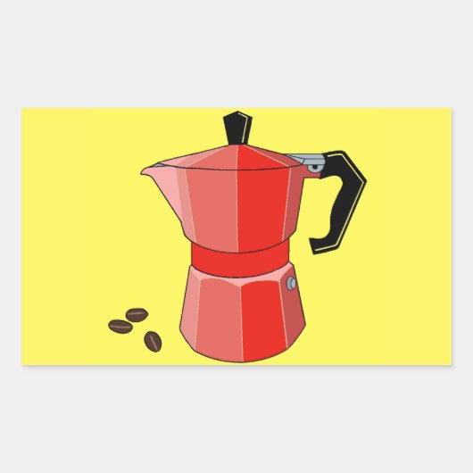 Espresso Rechteckiger Aufkleber (Vorderseite)