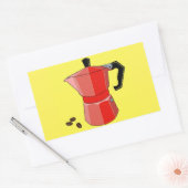 Espresso Rechteckiger Aufkleber (Umschlag)