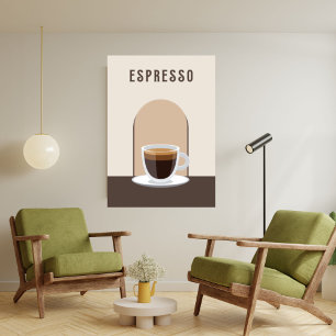 Espresso Retro-Kaffee-Heimdekoration Poster Druck