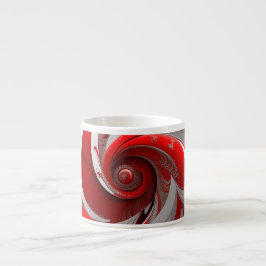 Espresso/Roter Swirl/Spezielle Tasse