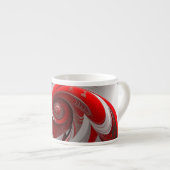 Espresso/Roter Swirl/Spezielle Tasse (Vorderseite Rechts)