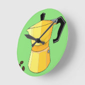 Espresso Runde Wanduhr (Winkel)