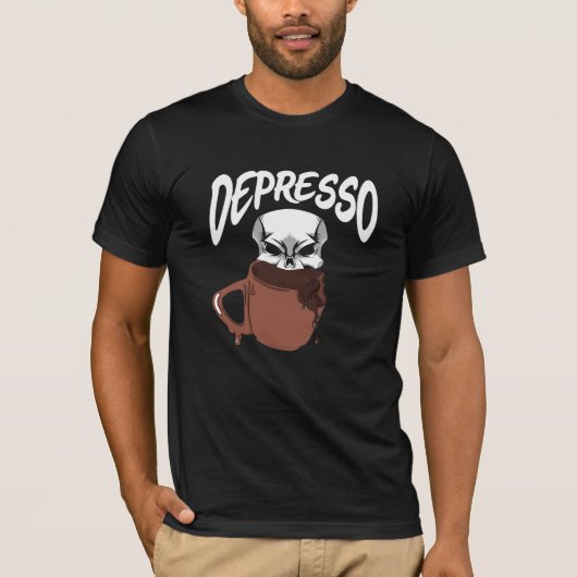 Espresso Schädeldepression Skelettkaffee Lover T-Shirt (Vorderseite)