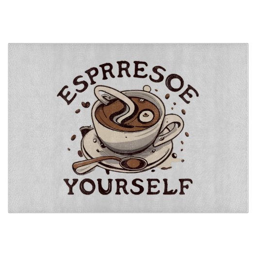 Espresso Schneidebrett (Vorderseite)