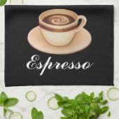 Espresso-schwarzes Geschirrtuch (Gefaltet)