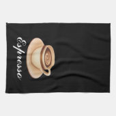 Espresso-schwarzes Geschirrtuch (Horizontal)