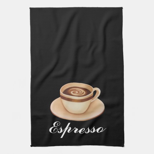 Espresso-schwarzes Geschirrtuch (Vertikal)