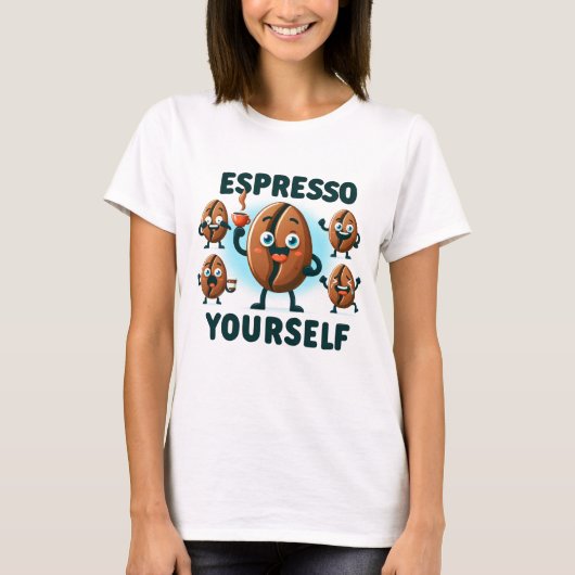 Espresso selbst Kaffee T-Shirt (Vorderseite)
