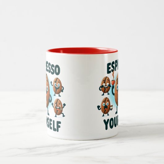 Espresso selbst Kaffee Zweifarbige Tasse (Mittel)