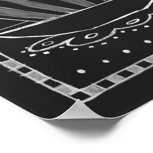 Espresso selbst, Kaffeekartentyppografie Poster (Ecke)