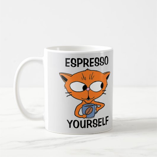 ESPRESSO SELBST Kaffeepause humorvoll Kaffeetasse (Links)