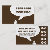 Espresso selbst Kaffeepausenkarte Treuekarte (Vorne/Hinten)